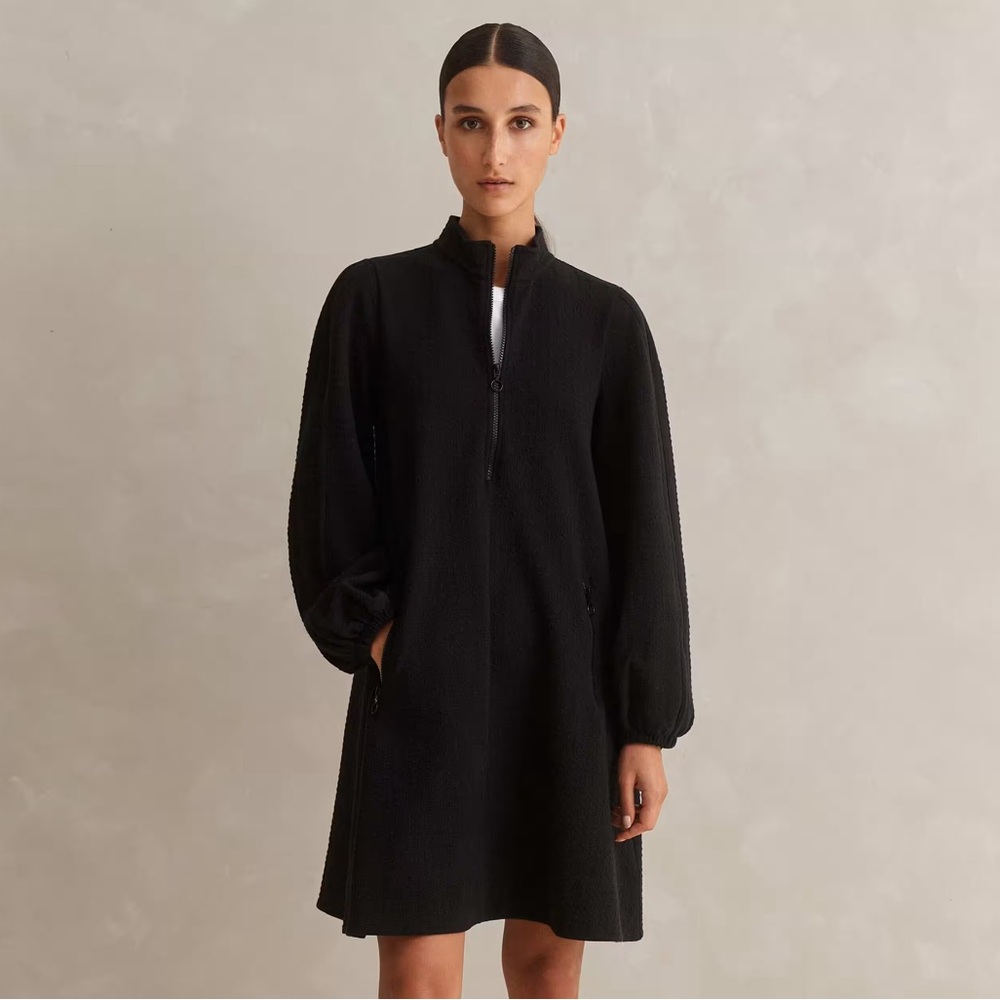 ME+EM Sporty Jacquard Zip Up Swing Dress
Jacquard Ponte Jersey Black Dress - Picture 1 of 7
